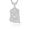 Nuevo Colgante de Cabeza Humana Hip-Hop con Púas de Diamante Completo, Circonita de Cobre, Colgante Retro Personalizado de Hip-Hop para Hombre en Stock