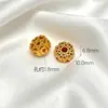 Retenção de Cor Alta Método Antigo Areia Dourada Diamante Incrustado em Ouro Contas Espaçadoras com Contas Pingente Solto DIY Manual Pulseira Pingente de Franja Acessórios