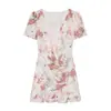 Comercio exterior transfronterizo ropa de mujer, vestido de punto a rayas elegante de manga corta ajustado con cuello polo 5536052
