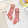 Calcetines para niños, medias de otoño, estilo coreano, con lazo para niña, estilo princesa, calcetines de algodón cómodos y combinables.