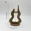 Decoración colgante hidropónica de madera con temática de gatos transfronteriza, jarrón creativo de tubo de ensayo, decoración de pared para el hogar, adorno de arreglo de plantas verdes y flores