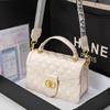 Bolsa Feminina 2025 Nova Celebridade da Internet Bolsa de Mão Pequena Fragrância Losango Ombro Transversal para Mulheres