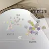 Decoraciones para Uñas con Forma de Flor de Cinco Pétalos Transparente Hielo, Populares en Línea, Tamaños Grande y Pequeño, Paquete Mixto de Flores Pequeñas de Resina Transparente de Colores, Decoraciones para Uñas
