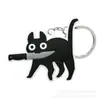 Gato de Desenho Animado Animal de Estimação Fofo Chaveiro Macio de PVC Corrente de Chaveiro Pingente para Mochila de Escola Carro Logotipo Imprimível