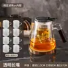 Taza Elegante de Vidrio Resistente a Altas Temperaturas para el Hogar Tetera con Filtro de Un Clic para Separar el Té y el Agua Juego de Té de Vidrio de Borosilicato Alto de Lujo Ligero