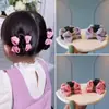 Celebridade da Internet Infantil Novo Tecido de Cor Pura Presilha Dupla Face com Laço Presilha de Cabelo para Meninas Presilha de Cabelo para Menininha Acessórios de Cabelo de Princesa