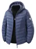 Jaqueta de plumas leve para homens, casaco casual de outono, impermeável e quente, adequado para esportes ao ar livre, vestuário de trabalho business transfronteiriço, uniformes estampados