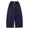 Pantalones de chándal rectos de pierna ancha para niñas, primavera y otoño 2025, nuevo estilo, joggers casuales modernos para niños de secundaria