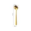 Cuchara para Condimentos de Acero Inoxidable 304 Cuchara para Sal Alto Valor de Color Cuchara Dorada para Café Cuchara para Postre Cuchara Redonda Pequeña Cuchara para Nido de Pájaro Cuchara para Miel