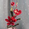 Flores Artificiales de Alta Clase Adornos de Magnolia de Tres Cabezas Decoración para Ventana Decoración Flores para Boda Ramo Falso Magnolia Terminada Flores Falsas