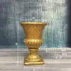Casamento Coluna Romana Dourada Vaso de Flores Prateleira Guia de Estrada Listrado Europeu Troféu Fibra de Vidro Adereços de Casamento
