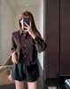 Elegante y moderna camisa de chal a cuadros, conjunto de dos piezas de corte holgado, nueva colección de principios de otoño para mujer, H090514