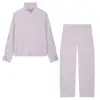 Comércio Exterior Transfronteiriço atacado de roupas femininas 2026 verão novo moda estilo europeu e americano jaqueta aviador cor sólida e conjunto de calças