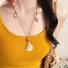Collar de Cristal con Perlas de Flores de Verano para Mujer, Cadena Dulce de Clavícula de Nicho de Alta Gama, Collar de Flores
