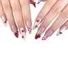 Mariposa Mini Color Vino Tinto Combinada con Accesorios Dorados para Uñas, Artículo Popular de Celebridad de Internet, Gama Alta, Pequeño Moño que Ilumina la Piel, Decoraciones para Uñas de la Punta del Dedo