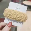 Grampo de Cabelo de Pelúcia Estilo Coreano Simples Fofo para Outono e Inverno para Mulheres e Crianças BB Clip Grampo para Franja Lateral Acessório de Cabelo