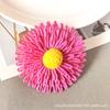 Broche de rafia tejida a mano de tres capas con diseño de girasol para mujer, estilo bohemio festivo, accesorios para pendientes al por mayor