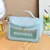 Gancho de Selección Estricta Bolsa de Cosméticos PU Mate Gran Capacidad Impermeable Portátil Neceser Bolsa de Almacenamiento Multifuncional