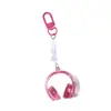 Pingente de fone de ouvido em acrílico, laca de cor sólida galvanizada transparente, corrente de celular estilo ins, chaveiro de bolsa, acessório DIY atacado
