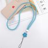 Nuevo Cordón Tejido a Mano de PU DIY Accesorios de Joyería para Funda de Teléfono Móvil Colgante de Camelia Larga Cadena para Teléfono Móvil