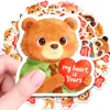 Conjunto Transfronterizo Nuevo de 50 Pegatinas de Animales Súper Lindas con Corazones para Expresar Amor, Pegatinas Decorativas Lindas y Divertidas para Diarios y Sobres