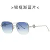 Nuevas Gafas de Sol Cuadradas de Borde Cortado con Cabeza de Serpiente, Estilosas para Adelgazar el Rostro, para Hombres y Mujeres, de Moda para Viajes, Protección Solar