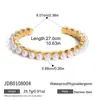 Pulsera de Acero de Titanio Resina Perla Jieding No se Desvanece Joyería de Mano Pulsera Abierta Transfronteriza Joyería de Acero Inoxidable para Mujer Gama Alta