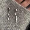 Brincos Longos de Gota de Gelo Karst com Pino de Prata 925 Moda Personalizada Design de Nicho Sentido Avançado Brincos Estilo Vento Frio