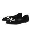 Suela Suave, No Cansan, Punta Fina, Tacones de Aguja, Tacones Altos Versátiles, Nuevos Zapatos Elegantes con Lazo Estilo Dama Francesa