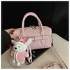 2026 Nuevo Modelo Bolsa de Bolos Moda Lujo Ligero Bolso con Patrón de Lichi Kelly Bolso Cruzado Versátil de Gama Alta para Viajes y Uso Diario para Mujeres
