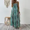 Primavera y verano 2023 Europa y Estados Unidos transfronterizos nueva ropa de mujer Amazon estación independiente moda femenina vestido de tirantes estampado mujer
