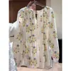 Camisa Floral Bordada Pesada Estilo Francés Perezoso Chic para Mujer, Nuevo Verano 2026 Holgada Adelgazante Elegante Moda Top