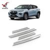 Adecuado para Suzuki 25 Frontx parachoques delantero modificado parrilla central inferior tira decorativa brillante de acero inoxidable