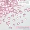 Arte de unha gelo transparente formato especial fundo pontudo diamante atacado rosa transparente sal marinho queijo borboleta retangular amor misturado decorações de unha