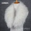 Gola de pele de outono e inverno chapéu de pele de guaxinim casaco longo jaqueta acolchoada cachecol de gola de pele sintética cachecol gola de pele de raposa