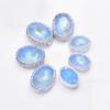 Exquisito Nido de Pájaro Ovalado Fluorescente Color Moca Diamante Hueco Cosido a Mano Diamante DIY Ropa Zapatos Bolsa Accesorios para el Cabello de Cristal