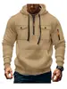 Moletom masculino transfronteiriço novo outono e inverno estação independente Amazon casual moderno com zíper capuz pulôver