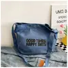 Nova bolsa transversal estilosa transfronteiriça, bolsa de ombro de lona moderna e versátil, bolsa feminina de letras de grande capacidade