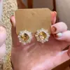 Brincos de Prata Banhados a Ouro Real com Zircônia Redonda, Brincos Estilo Corte Vintage Francês, Brincos de Luxo Leve de Alta Qualidade