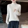 Suéter de punto trenzado 100% lana estilo francés, retro y suave, para mujer, cálido para otoño e invierno, corte ajustado, favorecedor para la figura, suéter básico de punto