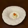 Tazón de paja con patrón de roca de cerámica, tazón creativo para ensalada de frutas con borde, tazón de sopa estilo occidental, vajilla de alta gama para hoteles y clubes