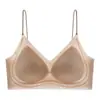 Tirantes Finos Base de Maquillaje Líquida Lencería para Mujer, Fina, Transpirable, Cómoda y Fresca, Verano Sin Costuras, Espalda Bonita, Sujetador Push-Up para Pecho Pequeño