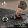 Shuojie Delta Peripheral K437 Versão Esqueleto Coronha Metal Chaveiro Jogo Liga de Zinco Pequena Arma Pingente 9cm