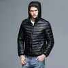 Jaqueta de Algodão Leve Nova para Homens Roupas de Inverno com Capuz para Homens Tamanho Grande Calor Casual para Homens