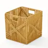 Cesta de Almacenamiento Hecha de Jacinto de Agua Tejido, Cesta de Almacenamiento Plegable Hecha a Mano, Más Vendida en Amazon, Almacenamiento Natural para Exteriores para Acampar