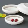 Plato Kaiba de Melamina Vajilla Plato para Restaurante Comercial Hotel Plato para Sopa Plástico Imitación Porcelana Plato Frío Redondo Creativo Plato Hondo