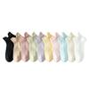 Calcetines 95% algodón para niñas calcetines deportivos en forma de U boca oreja elevación malla protectora transpirable desodorante color caramelo sin costuras tubo corto finos