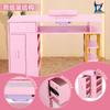 Vendas Diretas da Fábrica de Origem: Mesa de Manicure Rosa com Aspirador, Almofada de Mão, Suporte Banhado a Ouro e Bancada de Trabalho com Armazenamento Multicamadas