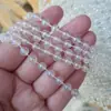 Partículas soltas de pérola com furos pulseira DIY chapéu de sol joias contas redondas luzes coloridas roupas gota d'água fio cortina pendurada partículas