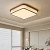 Lámpara de Techo para Sala de Estar Estética Dinastía Song Estilo Mid-Century Retro Color Nogal Estilo Nanyang Tela Rectangular Luz Principal de Hall